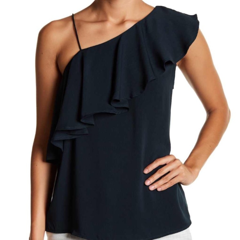 One shoulder Ruffle Blouse